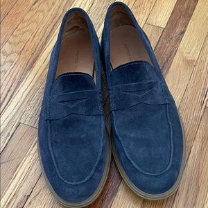 Men's Navy Suede Loafers. Peter Millar size 11